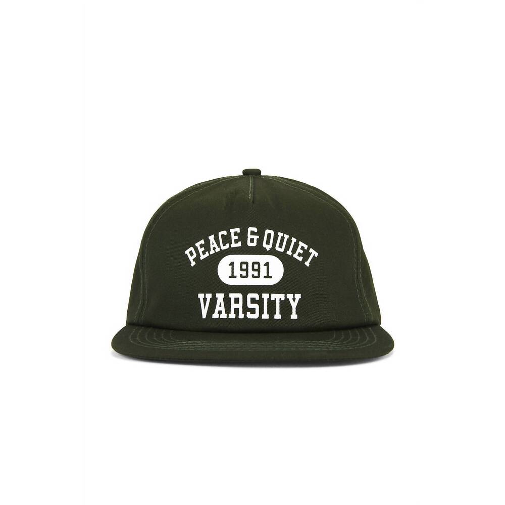 NEW MUSEUM OF PEACE & QUIET unisex - varsity 5-panel hat in forest green